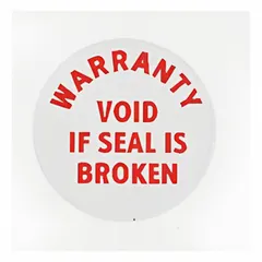 Red/white vinyl calibration label for indoor use. Measures 3/4 in wide by 3/4 in high. Printed in English. Pack of 200. Used to mark equipment that has passed calibration checks, aiding maintenance teams in tracking inspection status.