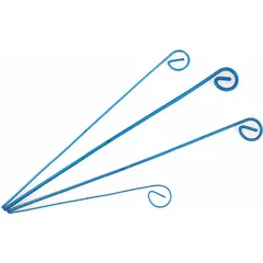 Sterile, disposable metal endotracheal stylet for 12 Fr catheter sizes. Blue color. Used to guide endotracheal tubes during intubation procedures in clinical airway management.