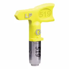 Airless spray gun tip with 0.019 in orifice for controlled spray patterns. Yellow tip designed for use with RAC X HandTite Tip Guard. Compatible with manufacturer model number 246215. Suitable for applying paints, primers, and protective coatings in industrial finishing operations.