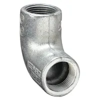 Elbow, 90 Degrees: Iron, Electroplated, ELF, 1/2 in Trade Size, Female to Female, NPT (MPN ELF90-50)
