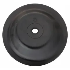 Replacement diaphragm for industrial pumps, made of polypropylene for chemical resistance and reliable sealing. Suitable for water treatment, chemical processing, and fluid-handling systems. Operates in temperatures from 0°F to 180°F. Fits 1-inch pump size.