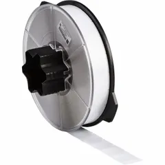 Vinyl, black-on-white precut label cartridge for wire and cable identification. Designed for 16 AWG to 8 AWG wire gauge, compatible with Wraptor A6500 printer series. Requires R4306 ribbon. Used in industrial control panels, electrical installations, and maintenance applications.