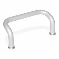 JW WINCO Pull Handle: Threaded Holes, Aluminum, Silver, 3.46 in Mounting Hole Center to Center (MPN 425.1-AL-8-88-EL)