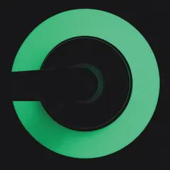 Solid green vinyl floor marking tape, 4 1/2 inches in diameter, 66 mil thick, with no legend. Used to visually indicate door knob locations or designate areas in industrial and commercial facilities for safety and wayfinding.