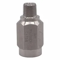 RAY Pressure Gauge Snubber: Stainless Steel, Piston, Stainless Steel NPT, 5,000 psi Max. Pressure (MPN 047SS)
