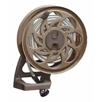 Garden Hose Reel: 125 ft (5/8 in I.D.), 15 in Reel Dia, Tan, 8 1/4 in L x 19 in W x 21 1/2 in H (MPN STA125B)