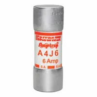 MERSEN Fuse: A4J Series, Class J, Cylindrical Body, Fast-Acting, 6 A, 600 V AC, 300 V DC (MPN A4J6)