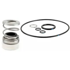 This seal kit and gasket assembly is designed for use in turbine pumps. It includes two thru bolt O-rings and features a Buna-N gasket material. Suitable for maintenance and repair of turbine pump sealing components.