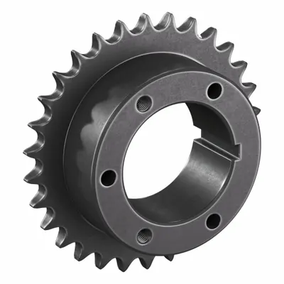 TSUBAKI Sprocket: For 50 Chain, 30 Teeth, 5.979 in Pitch Dia, 6.321 in Outside Dia - Size 50 Bushed-Bore Roller Chain Sprockets