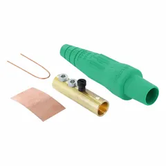This female plug from the 16 Series features double set screw termination for secure high-current connections. Rated 300 A at 600V AC/DC, it is suitable for industrial power distribution and heavy-duty equipment connections.