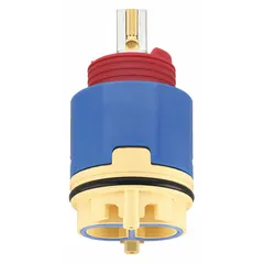 Replacement cartridge for ZURN Temp-Gard® III shower valves. Includes handle adaptor. Overall length 3 1/4 inches. Used to regulate water temperature and flow in shower systems.