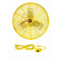 This Dayton fan head features a 24-inch blade diameter and a 1/3 hp motor operating on 115V AC single-phase power. It offers two speeds in a non-oscillating configuration, suitable for fixed-position spot cooling in industrial environments such as warehouses, factories, and workshops.