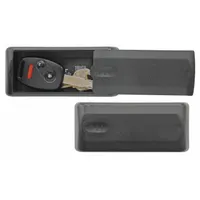 Magnetic Key Case: Plastic, Black, 1 1/4 in Ht, 2 in Wd, 4 3/4 in Dp, Case Hider, Surface Mount (MPN 207D)