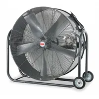 DAYTON Portable Fan: 42 in Blade Dia, 120V AC, Mobile, 1 hp, Belt Drive, Steel