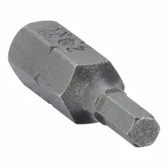 Imperial hex insert bit with 1/8 in industry size, standard length, and impact-rated construction. Suitable for driving fasteners in high-torque applications using impact drivers. Sold as a 5-pack.