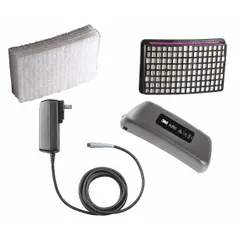 Rechargeable lithium-ion battery kit for 3M Adflo powered air-purifying respirators (PAPR). Provides power for respiratory protection in industrial environments such as welding, grinding, painting, and chemical handling.