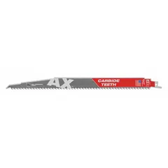 This 12-inch reciprocating saw blade features 5 teeth per inch and a rigid construction for straight cuts in wood and pruning applications. With a blade thickness of 0.05 inches, it is suited for fast, rough cuts in lumber and tree branches. Sold in a pack of 5.