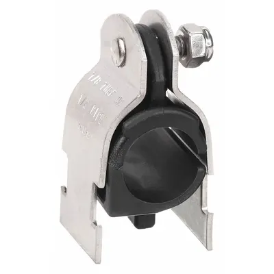 CUSH-A-NATOR Vibration-Dampening Strut Clamp: 304 Stainless Steel, For 4/5 in Copper Tube - Vibration-Dampening Strut Clamps for Pipe & Tube