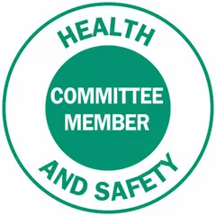 2 in diameter, English text, non-reflective finish. Pack of 4 labels for identifying personnel on hard hats in industrial settings.