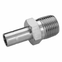 HAM-LET Compression Fitting Adapter: 1/8 in OD x 1/8 in Pipe Fitting Size, Tube x MNPT (MPN 739LM SS 1/8 X 1/8)