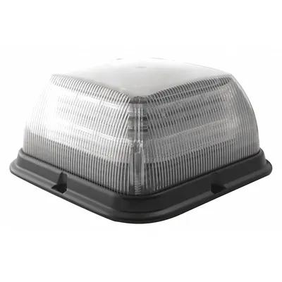 ECCO EB7185CAC Amber/White LED Flashing Beacon, SAE Class 1, 12-24V DC - Vehicle Flashing Beacons