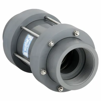 PLAST-O-MATIC 3 in PVC Inline Poppet Check Valve with FKM Poppet - PVC Poppet Check Valves