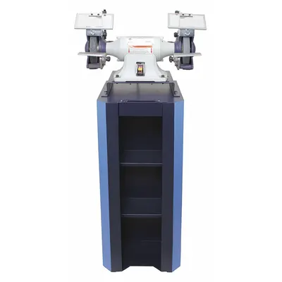 Dayton Bench Grinder with Stand: Fixed Speed, 1/2 hp, 6 in Max Wheel Dia, 3,600 RPM - Fixed-Speed Pedestal Grinders with Dust Collection Stand