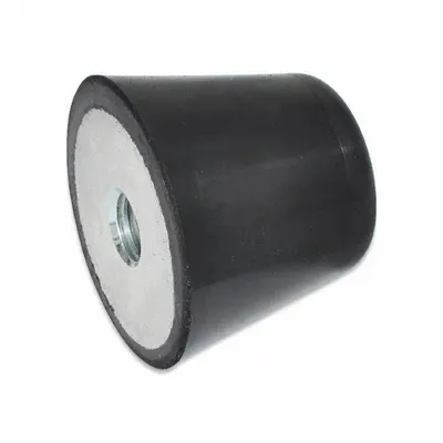 JW WINCO Female x Non-Threaded Vibration-Isolating Mount, Buna-N, Flat Conical - Female x Non-Threaded Vibration-Isolating Mounts