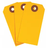 BRADY Shipping Tag: #3, 3 3/4 in Tag Ht, 1 7/8 in Tag Wd, 30 Points, Fluorescent Orange, 1,000 PK (MPN 102050)