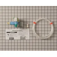 This water inlet valve controls water flow to the ice maker and water dispenser in compatible refrigerators and freezers. It is a replacement part for Whirlpool brand appliances. Used when the original valve fails, causing issues such as no ice production, low water pressure, or leaks