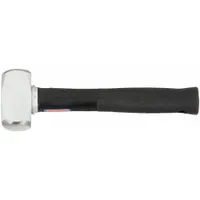 Steel Drilling Hammer: Steel Handle, 4 lb Head Wt, 1 3/4 in Dia, 12 in Overall Lg, Round Shape (MPN 22XP74)