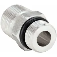 Metal Pipe Straight: Straight, 316 Stainless Steel, 1/2 in x 1/2 in, 6,000 psi, 1 17/32 in Lg (MPN 8-1/2 F5OF-SS)