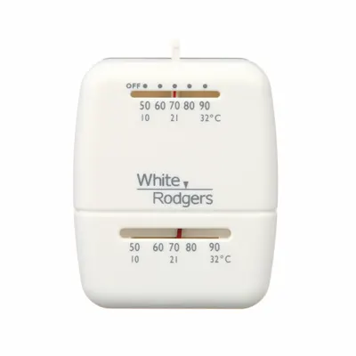 EMERSON Low Voltage Thermostat: Heat Only, RH/W, No Fan Setting, On-Off - Analog Thermostats