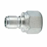 PARKER Non-Valved Nipple: 1/4 in, Steel, 6 gpm Max. Flow Rate, 1/4"-18 Thread Size, Female NPTF (MPN ST-N2)