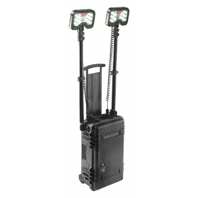 PELICAN Temporary Job Site Light: LED, 12,000 lm Max Brightness, 1 No. of Brightness Levels - Wheeled-Cart Remote Area Lights