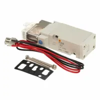 Solenoid Air Control Valve: Five-Way / Two-Position, SYJ5000, Single Solenoid, 24V DC, Plug-In (MPN SYJ5140-5LZ)