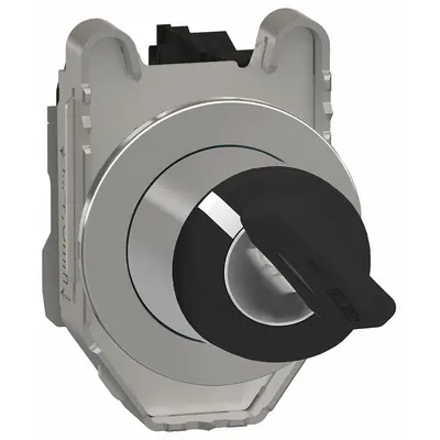 SCHNEIDER Selector Switch: 2 Position, 30 mm Panel Mounting Size, 1NO - Panel-Mounted Key Switches with Contacts