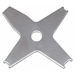 Steel carrier wrench with silver finish, 6 in overall length and 10 in overall width. Designed for use with vandal proof screws in commercial restroom carrier fittings.