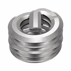 Free-running helical insert with tanged tang for easy installation. Made from 18-8 stainless steel, it provides a strong internal thread for M3-0.50 fasteners. Used to repair or reinforce threads in metal assemblies.