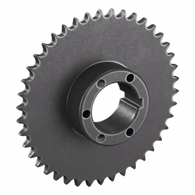 TSUBAKI Sprocket: For 40 Chain, 42 Teeth, 6.691 in Pitch Dia, 6.972 in Outside Dia - Size 40 Bushed-Bore Roller Chain Sprockets