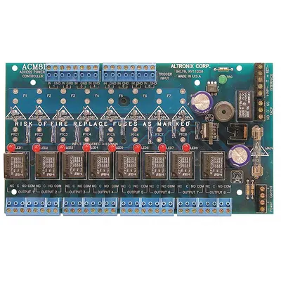 ALTRONIX ACM8CB Power Controller, 12/24V AC/DC, Phenolic/Fiberglass Board - Power Supply Boards