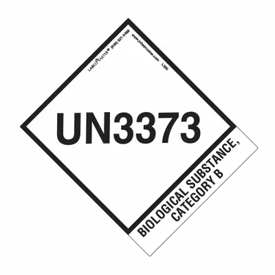 LABELMASTER UN3373 Class 6 Hazardous Material Label, 4 in x 4 3/4 in, 500-Pack - Class 6: Toxic, Poison Inhalation & Infectious Substances