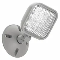 Wet Location Remote Head: LED, Plastic, Ceiling/Wall, 1 W Lamp Watt, 1 Lamps, 3.6 V, Adj, Gray (MPN ERE GY SGL WP SQ M12)