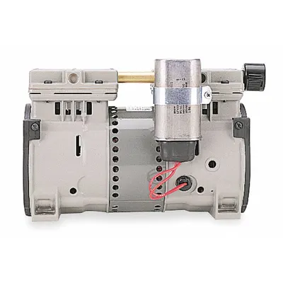 THOMAS Piston Air Compressor/Vacuum Pump: 0.333 hp, 1 Phase, 115V AC - Rocking Piston High Flow Compressor/Vacuum Pumps