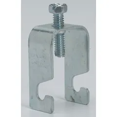 Steel grid wire clamp for securing wire or cable to grid-style support structures in cable tray and strut systems. Accommodates wire diameters from 0.146 in to 0.232 in with a 400 lb load capacity.