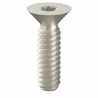 Tamper Resistant Screw: #6-32 Thread Size, 1/2 in Lg, Stainless Steel, Plain, Flat, 25 PK (MPN 91500)
