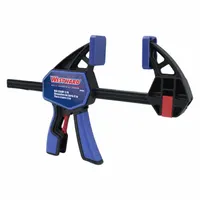 WESTWARD Bar Clamp: Flat, 6 in Max Jaw Opening, 7 1/2 in to 13 3/4 in, 3 1/4 in Throat Dp