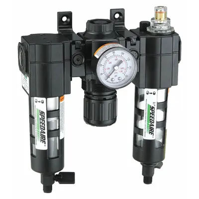 SPEEDAIRE Filter/Regulator/Lubricator: 1/4 in NPT, 51 cfm, 150 psi Max Op Pressure - Speedaire Filter, Regulator & Lubricators (FRLs)