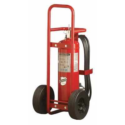 BUCKEYE Wheeled Fire Extinguisher: 50 lb Extinguisher Capacity, 10A:160B:C - Wheeled Class ABC Fire Extinguishers