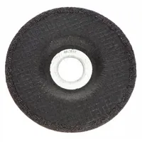 Type 27 depressed center grinding wheel for carbon and stainless steel. Aluminum oxide abrasive with 24 grit for material removal. 6" diameter, 1/4" thickness, 7/8" arbor. Suitable for metal fabrication, welding, and maintenance tasks